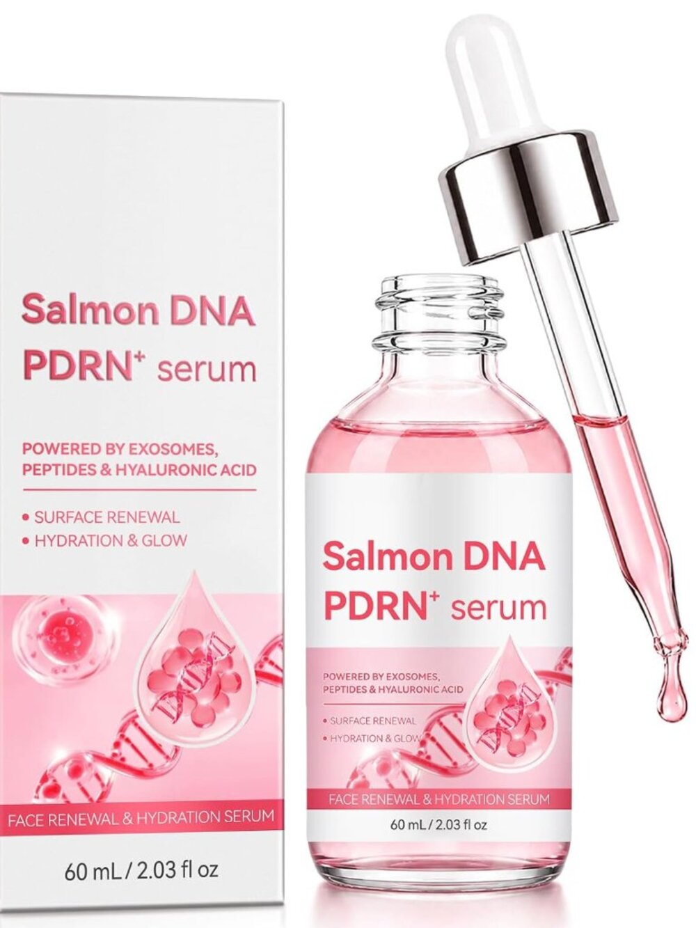 New Salmon DNA PDRN Serum Exosomes Peptides Anti Aging Plumping Face Serum